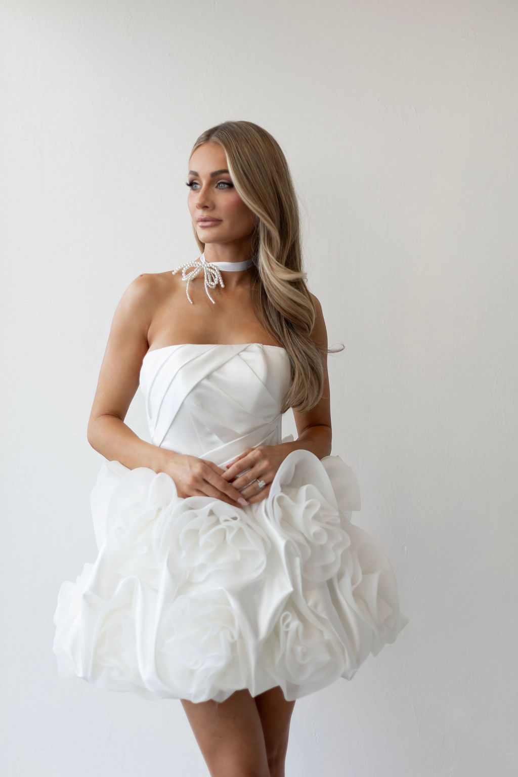 Florentina short white wedding dress